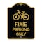 Signmission Designer Series Sign Fixie Parking Sign, Black & Gold Aluminum Sign, 24" L, 18" H, BG-1824-23965 A-DES-BG-1824-23965 - alternate 1